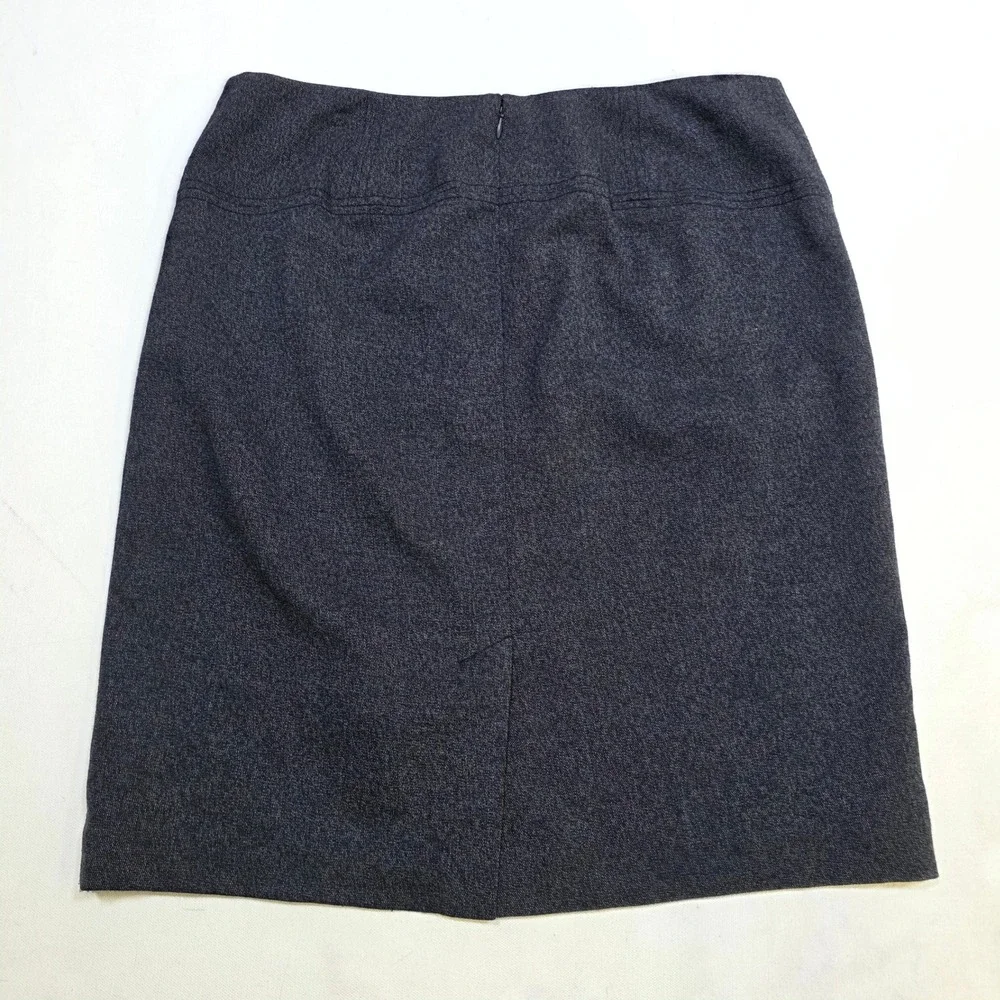 Apt. 9 Pencil Skirt Womens 12 Charcoal Gray Stretch Career Office Professional